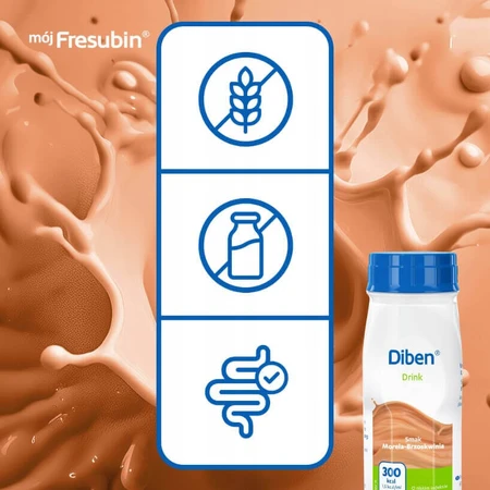 Diben Drink, Nährstoffpräparat, Geschmacksrichtung Aprikose und Pfirsich, 24x200 ml