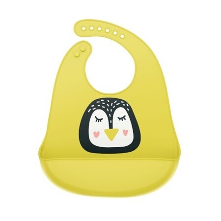 Babero de silicona con bolsillo, Pingüino, Coccorito