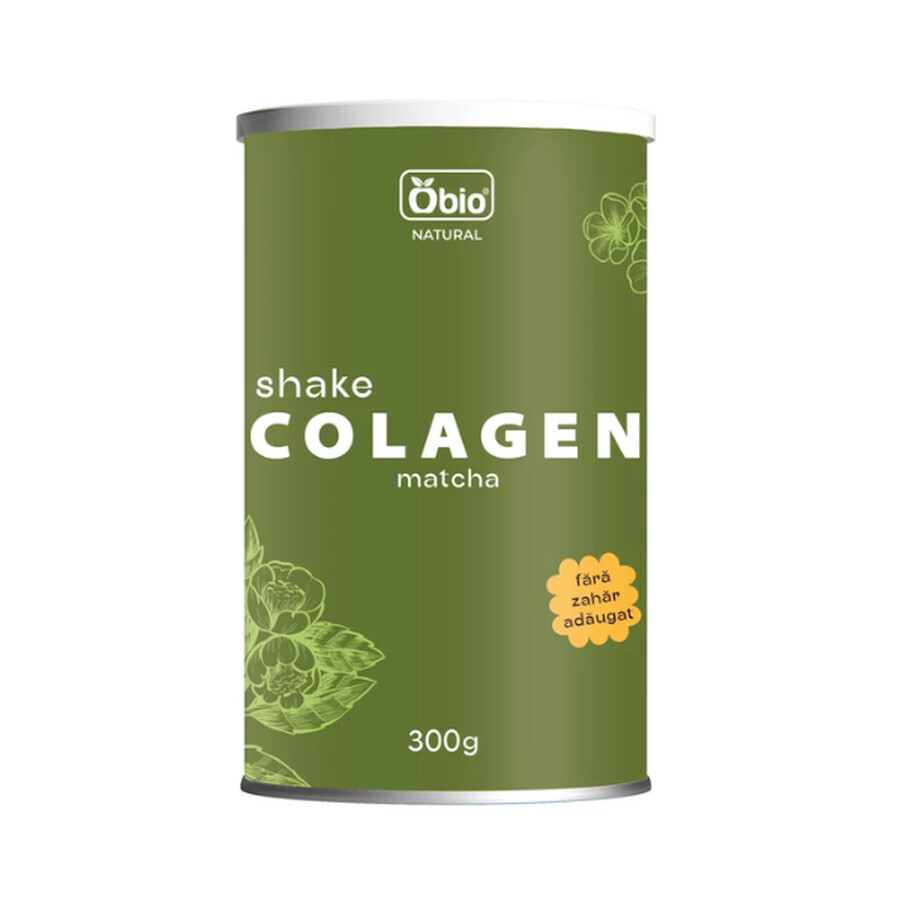 Batido de colágeno con matcha, 300 g, Obio