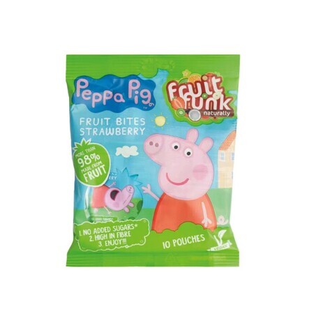 Snack de frutas con fresas Peppa Pig, 100 gr, Fruit Funk