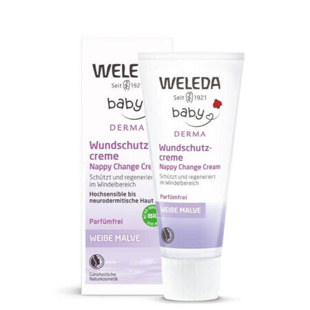 Crema de pañal con nalba blanca, Baby Derma, 50 ml, Weleda