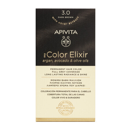 Color de pelo My Color Elixir, tono 3.0, Apivita