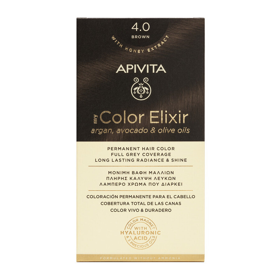 Tinte My Color Elixir, tono 4.0, Apivita