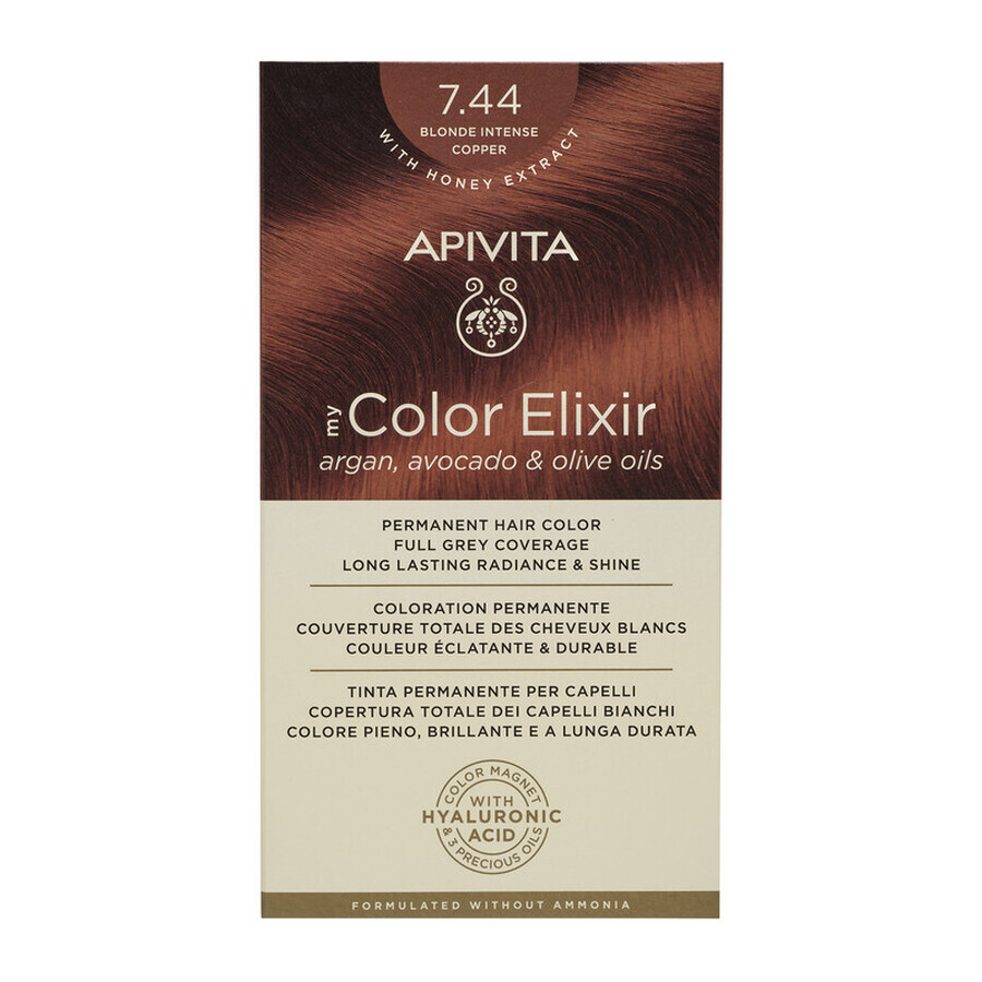 Tinte My Color Elixir, tono 7.44, Apivita