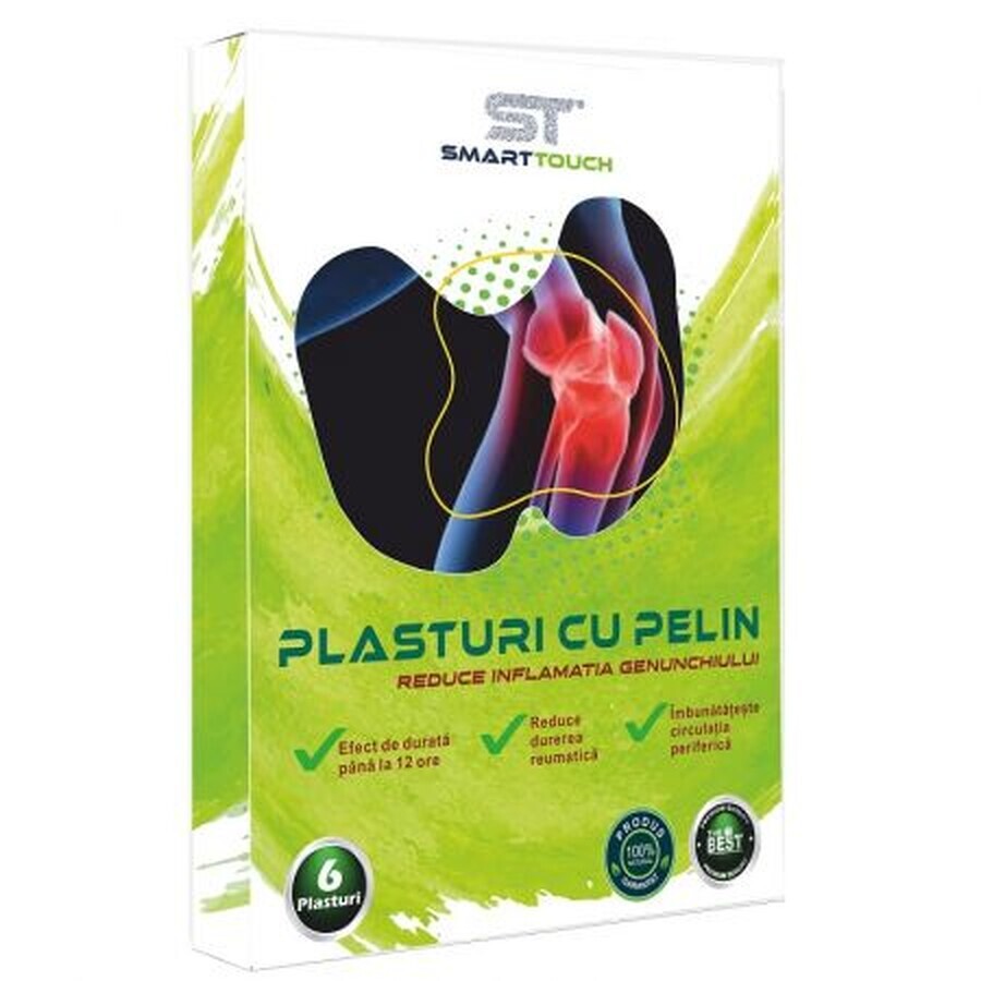 Pelin Knee Pain Pads, 6 pièces, Smart Touch