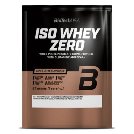 Proteína en polvo Iso Whey Zero Caffe Latte, 45 g, Biotech USA