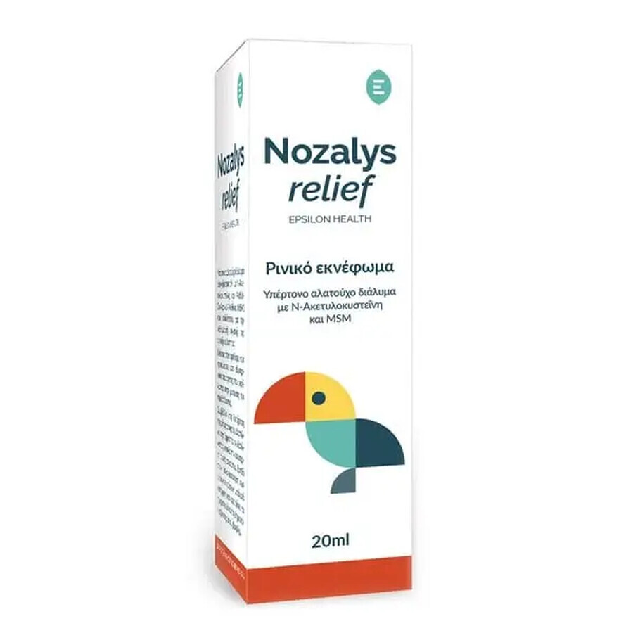 Nozalys spray nasal de alivio, 20 ml, Epsilon Health