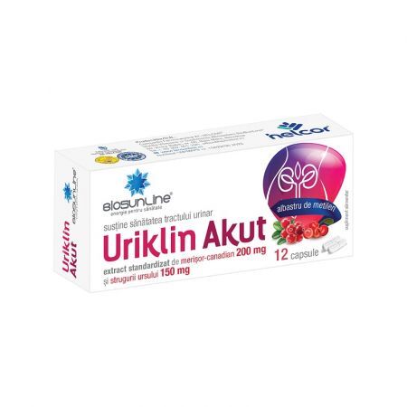 Uriklin Akut, 12 capsules, Helcor