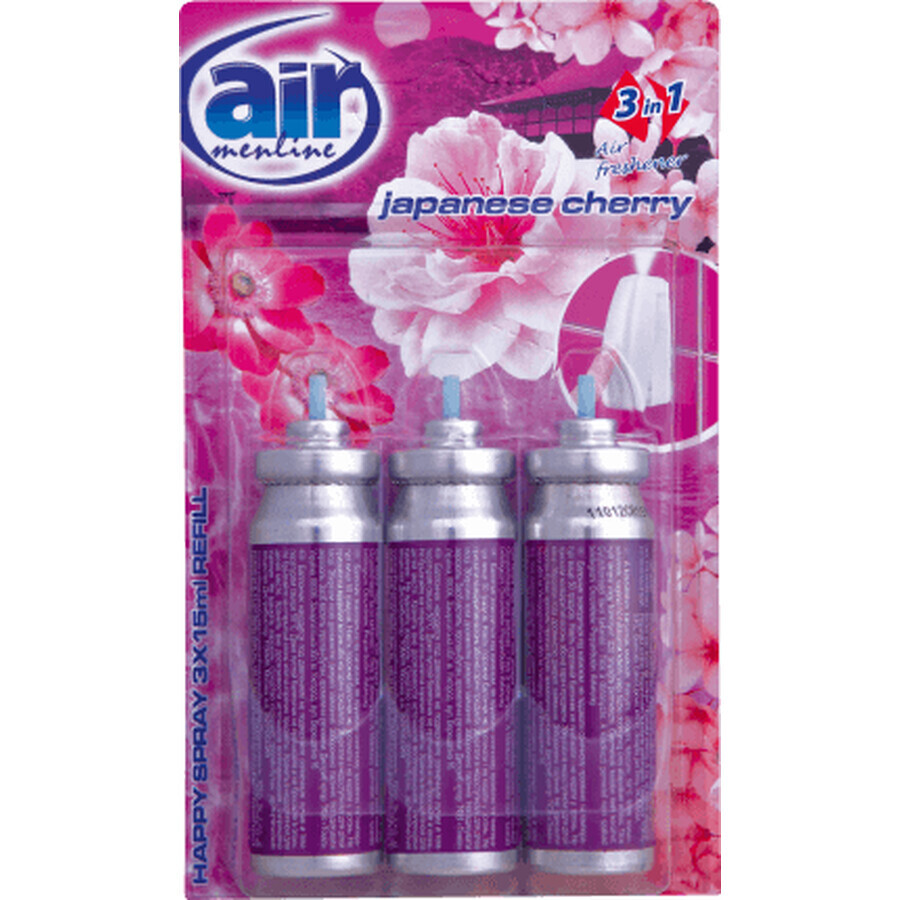 Air Menline Spray désodorisant à la cerise, 3 pièces