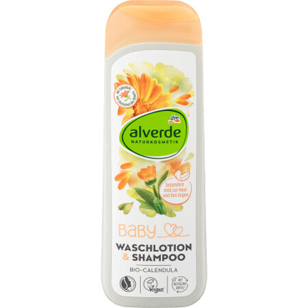 Alverde Naturkosmetik Baby lotion &amp; shampoo met goudsbloem, 250 ml