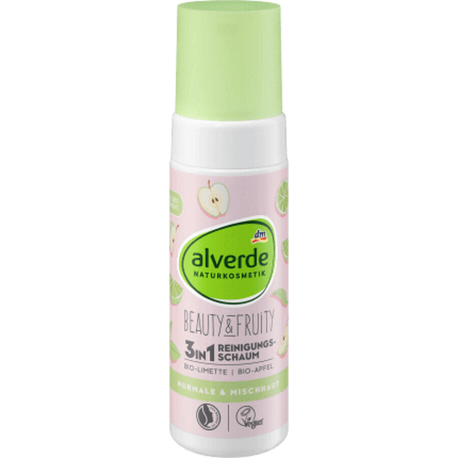 Alverde Naturkosmetik Beauty&Fruity 3in1 mousse nettoyante, 150 ml