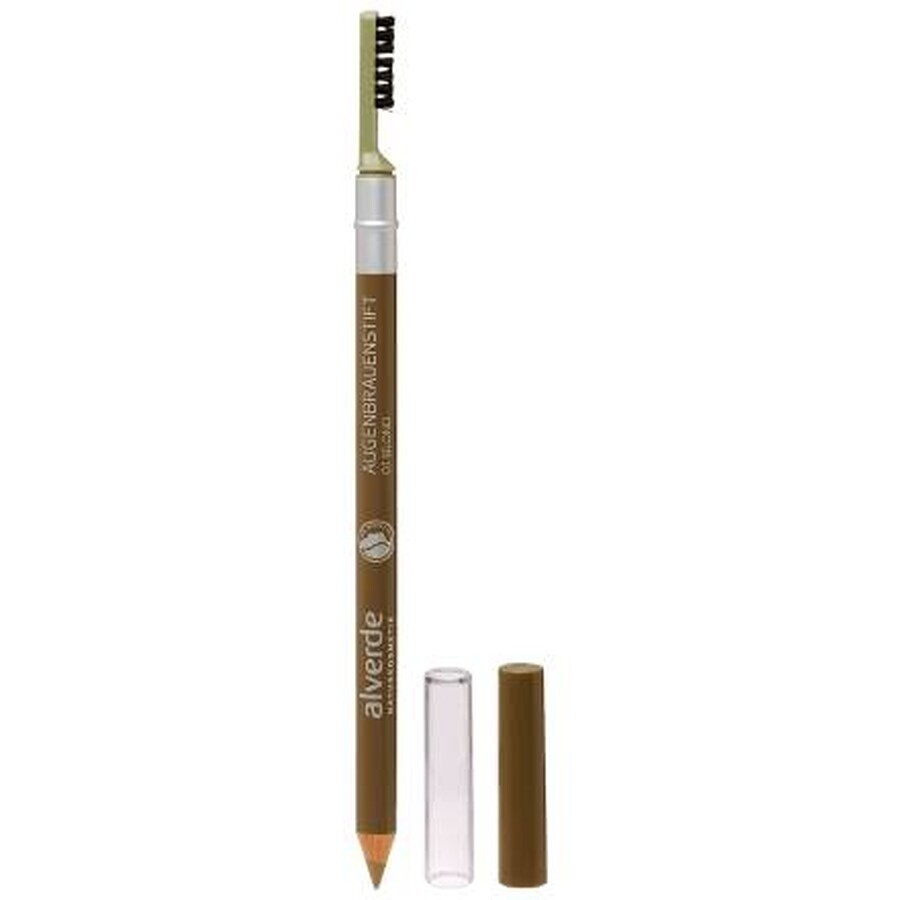 Alverde Naturkosmetik Crayon à sourcils No. 01 Brun clair, 1,1 g