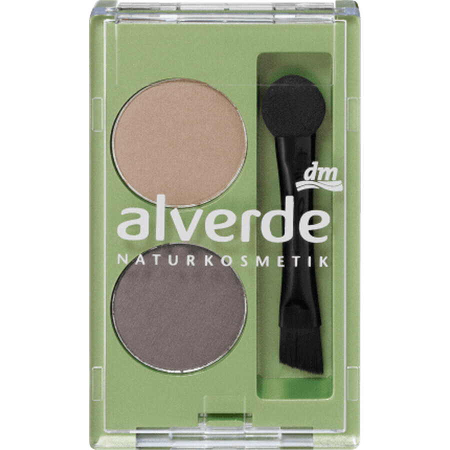 Alverde Naturkosmetik Colorete de cejas dúo, 1,6 g