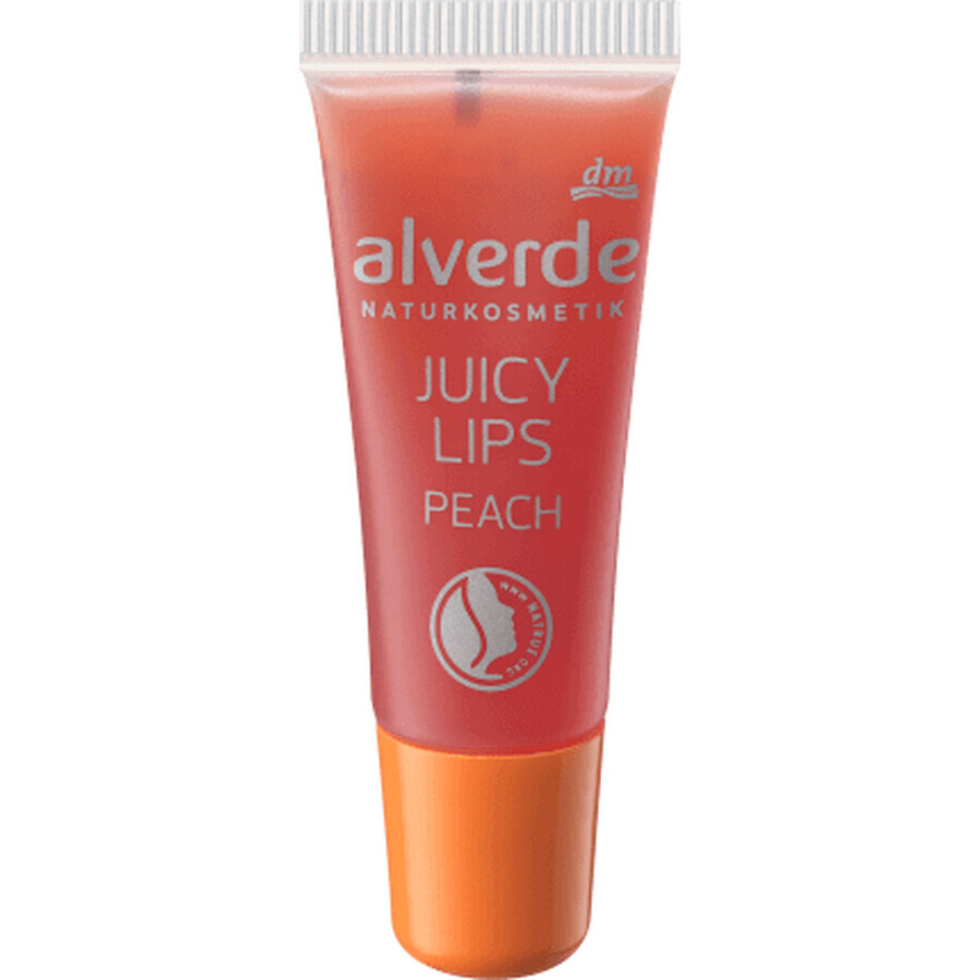 Alverde Naturkosmetik Brillo de labios jugoso melocotón, 8 ml