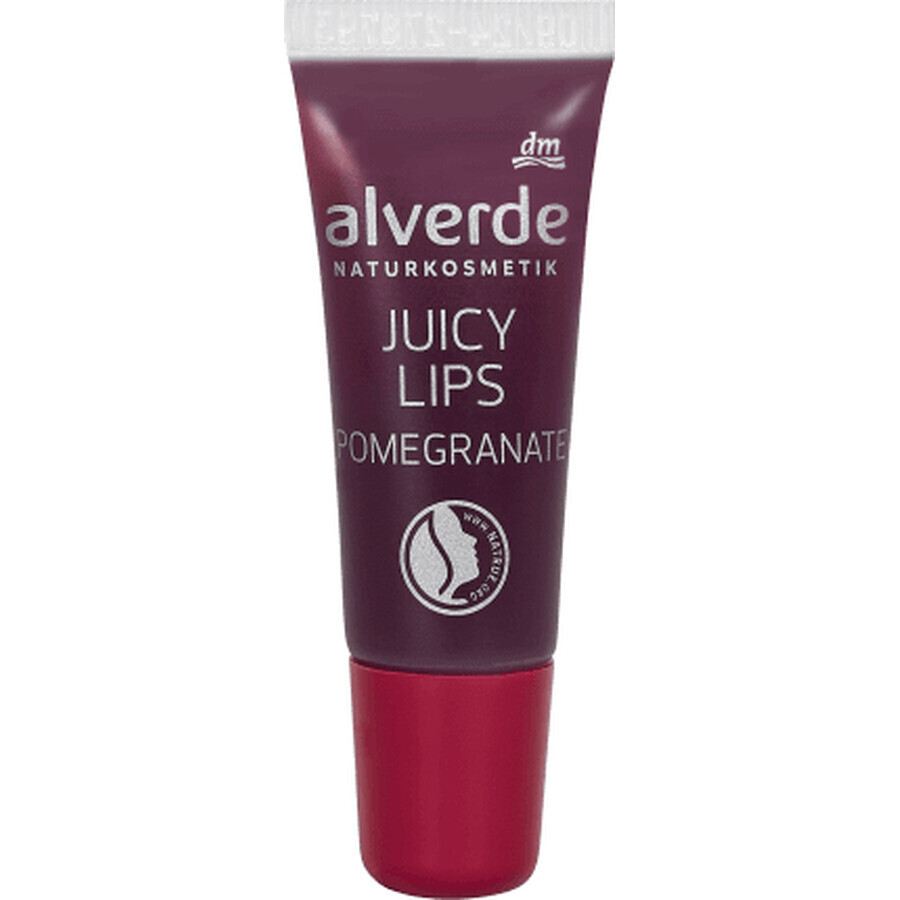 Alverde Naturkosmetik Brillo de labios jugoso granada, 8 ml