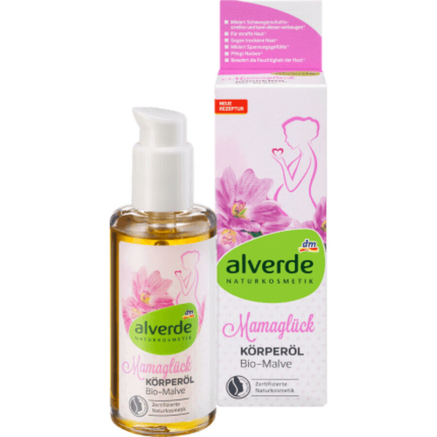 Alverde Naturkosmetik Mamaglück aceite corporal ecológico, 100 ml