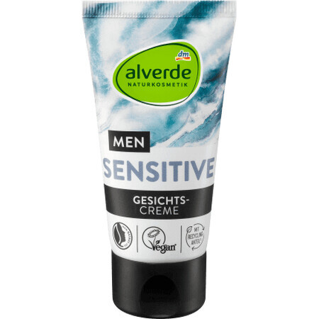 Alverde Naturkosmetik MEN Crema facial sensible para hombres, 50 ml