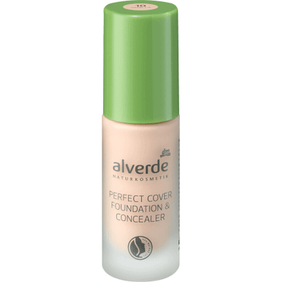 Alverde Naturkosmetik Perfect Cover fond de teint et correcteur 10, 20 ml