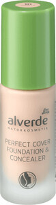 Alverde Naturkosmetik Base de maquillaje y corrector Perfect Cover 10, 20 ml