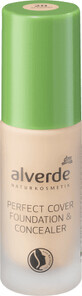 Alverde Naturkosmetik Base de maquillaje y corrector Perfect Cover 20, 20 ml