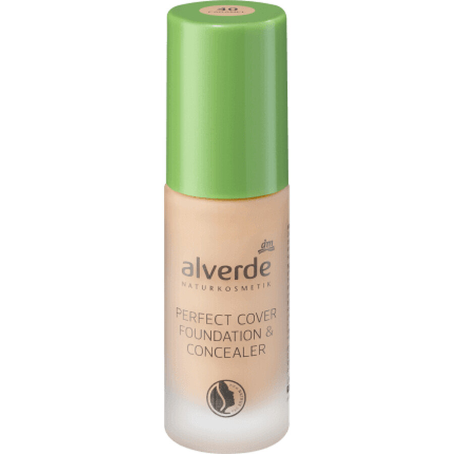 Alverde Naturkosmetik Perfect Cover fondotinta e correttore 40, 20 ml