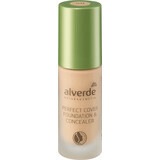 Alverde Naturkosmetik Base de maquillaje y corrector Perfect Cover - Nº 50, 20 ml