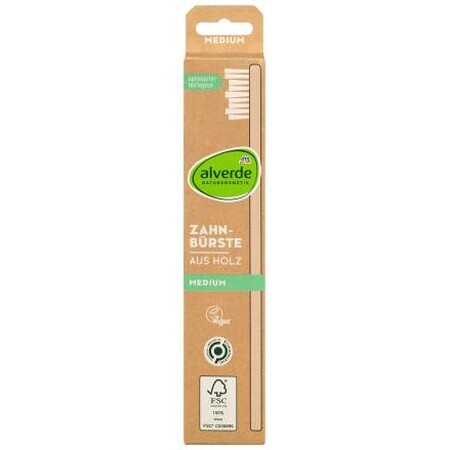 Alverde Naturkosmetik cepillo de dientes de madera reciclada, 1 ud.