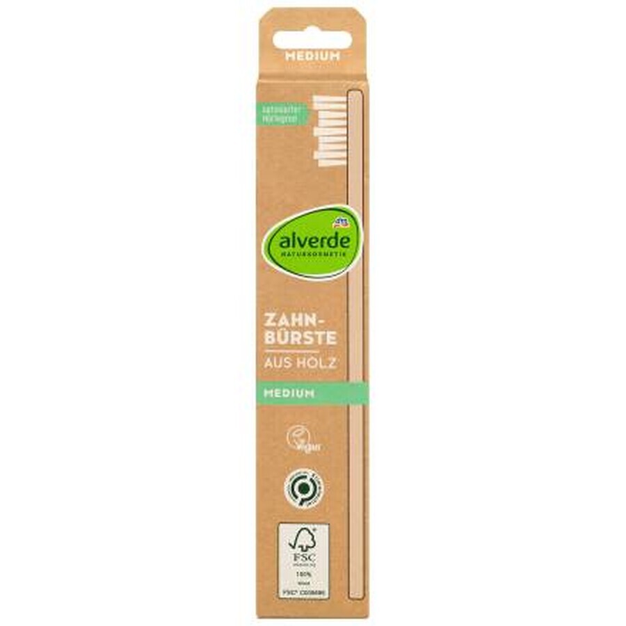 Alverde Naturkosmetik cepillo de dientes de madera reciclada, 1 ud.