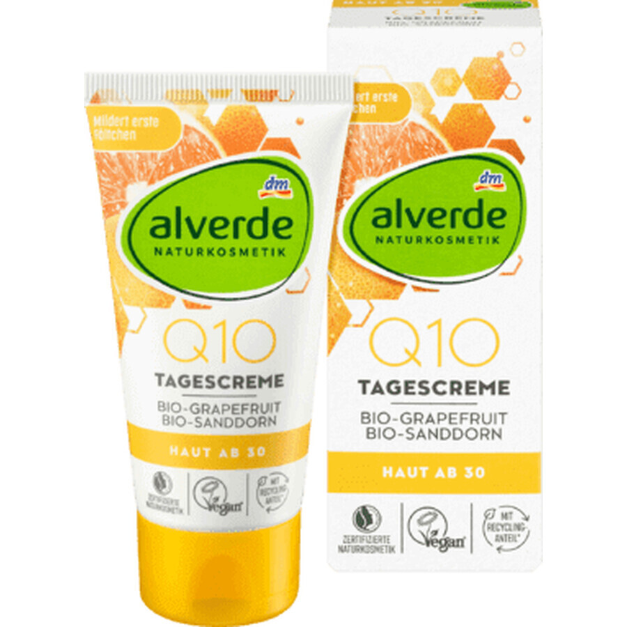 Alverde Naturkosmetik Q10 ECO Pomelo &amp; ECO Espino Amarillo Crema de Día, 50 ml