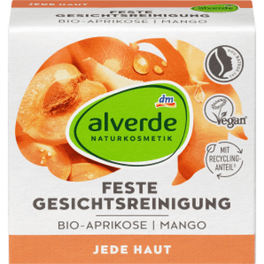 Alverde Naturkosmetik Feste Seife mit Aprikose und Mango für das Gesicht, 75 g