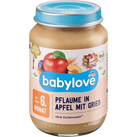 Babylove Plum and Apple Grits 6+ ECO, 190 g