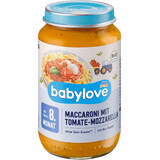 Babylove macarrones con mozzarella y tomate 8+ ECO, 220 g