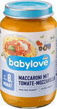 Babylove macarrones con mozzarella y tomate 8+ ECO, 220 g