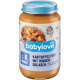 Babylove Menú de patatas con gulasch de ternera 8+, 220 g