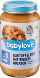 Babylove Men&#250; de patatas con gulasch de ternera 8+, 220 g