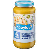 Babylove Menú Arroz con Pollo y Boniato ECO, 12+, 250 g