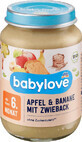 Babylove manzana, pl&#225;tano con tostadas 6+ ECO, 190 g