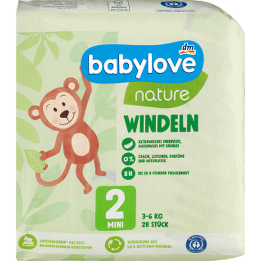 Babylove nature Eco luier nummer 2, 28 stuks