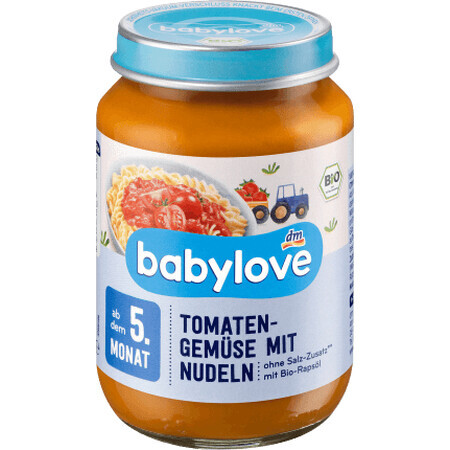 Babylove pasta in tomato sauce with vegetables 5+ ECO, 190 g