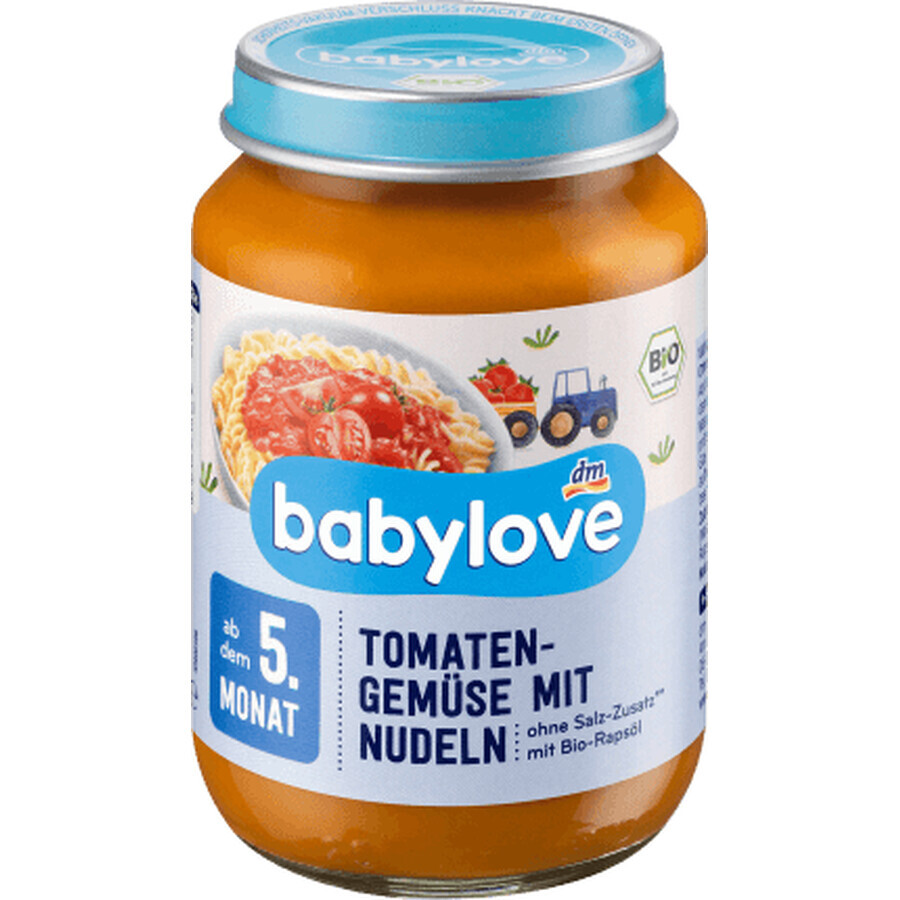 Babylove pasta in tomato sauce with vegetables 5+ ECO, 190 g