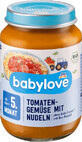 Babylove pasta en salsa de tomate con verduras 5+ ECO, 190 g