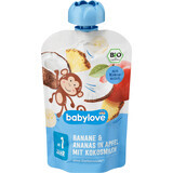 Babylove Puré de plátano con piña y coco ECO, 100 g