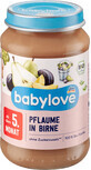 Babylove Pur&#233; de ciruelas y peras ECO,5+, 190 g