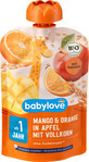 Babylove Bolsitas de Mango con Naranja y Manzana ECO, 12+, 100 g