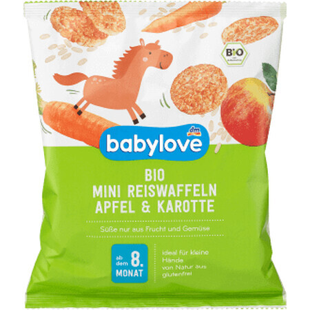 Babylove Redondo de arroz con manzana y zanahoria, 8+, 35 g