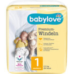 Babylove Scutece premium numărul 1, 28 buc