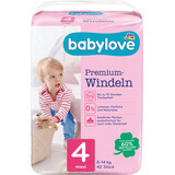 Couche Babylove Premium numéro 4, 42 pièces