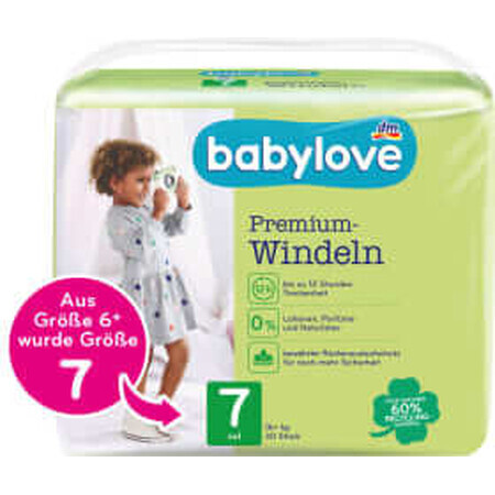 Babylove Scutece premium numărul 7, 30 buc