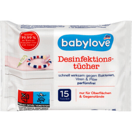 Babylove Salviette disinfettanti, 15 pz