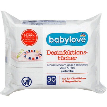 Babylove Disinfectant wipes, 30 pcs